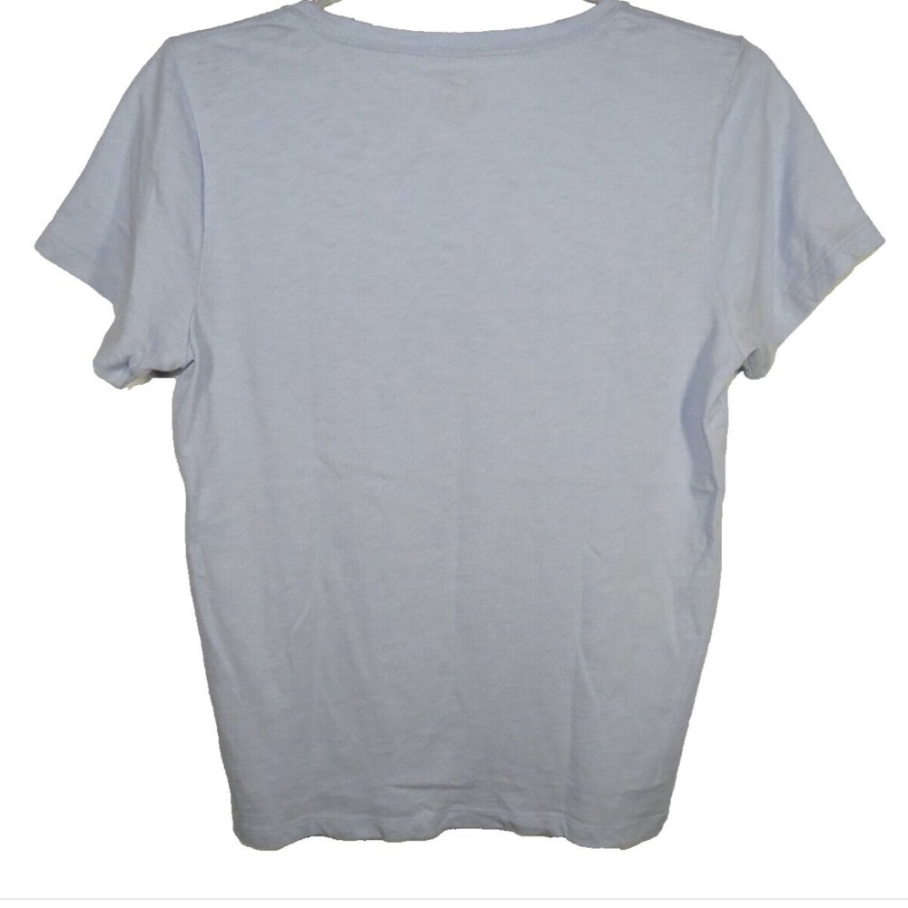 J Crew Womens Top Size M Blue Short Sleeve Crew Girls Just Wanna Have Sun - Picture 6 of 7